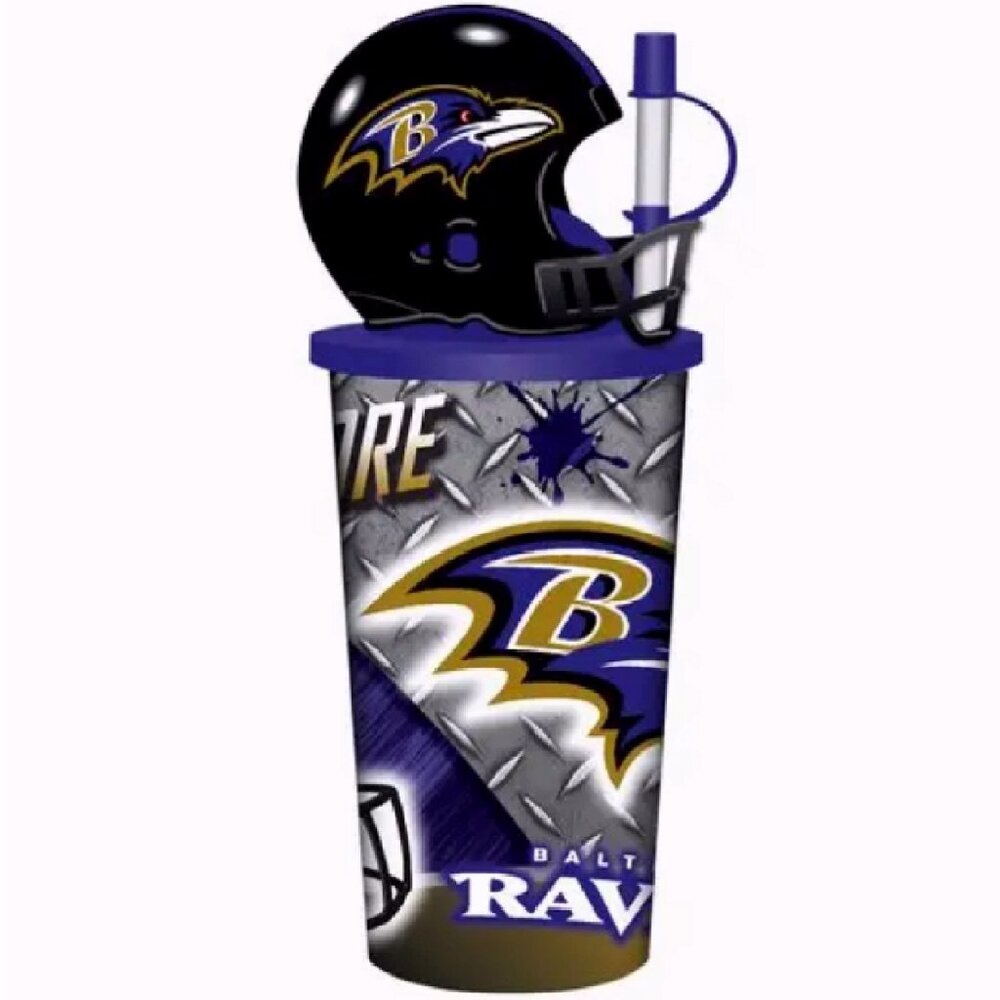 Baltimore Ravens 32oz Helmet Drinking Travel Tumbler Cup - NEW Fast Ship
